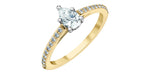 Lab Grown Diamond Pear Ring 14kt