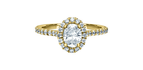 Lab Grown Diamond Oval Ring 14kt - 1.09ct