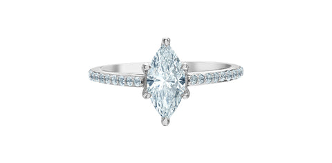 Lab Grown Diamond Marquise Ring 14kt - 1.58ct