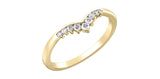 Yellow Gold Chevron Diamond Ring