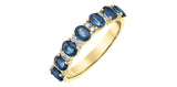 10kt Yellow Gold Oval Sapphire Band