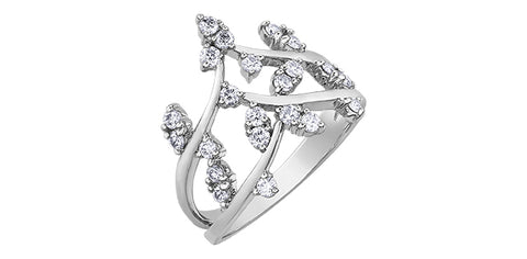 Diamond White Gold Ornate Ring