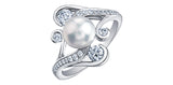 Maple Leaf Diamonds - Pearl Ring