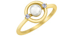 Maple Leaf Diamonds - Pearl Ring