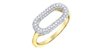 10kt Yellow Gold Diamond Paperclip Ring