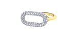 10kt Yellow Gold Diamond Paperclip Ring
