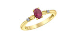 Yellow Gold Ruby & Diamond Ring