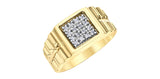 Men's Yellow Gold Pavé Diamond Ring