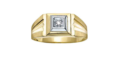 Men's Yellow Gold Diamond Ring