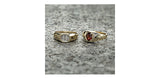 Men's Yellow Gold Garnet Diamond Ring