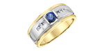 Men's Two-tone Sapphire Diamond Ring