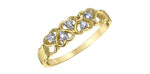 Yellow Gold Diamond Heart Band