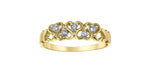 Yellow Gold Diamond Heart Band