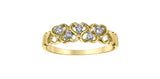 Yellow Gold Diamond Heart Band