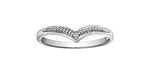 White Gold Chevron Diamond Ring