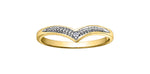 Yellow Gold Chevron Diamond Ring