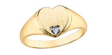 10kt Yellow Gold Signet Diamond Ring