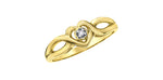 Yellow Gold Diamond Heart Ring