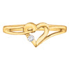 Canadian Diamond Heart Yellow Gold Ring