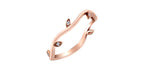 10kt Rose Gold Leaf Diamond Ring