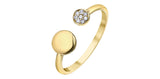 10kt Yellow Gold Circles Diamond Ring