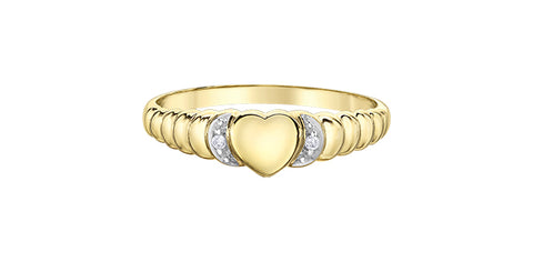 10kt Yellow Gold Signet Diamond Ring