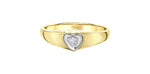 Canadian Diamond Heart Yellow Gold Ring