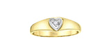 Canadian Diamond Heart Yellow Gold Ring