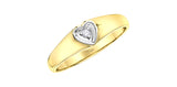 Canadian Diamond Heart Yellow Gold Ring