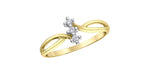 Yellow Gold Diamond Twist Ring