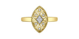 Gold Diamond Filigree Ring