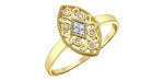 Gold Diamond Filigree Ring