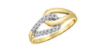 Yellow Gold Interlocking Diamond Ring