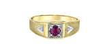 Men's Gold Ruby Diamond Ring