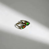 KORITE Essentials teardrop ammolite earrings in sterling silver