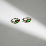 KORITE Essentials teardrop ammolite earrings in sterling silver