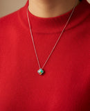 Korite Clover Ammolite Pendant in Sterling Silver