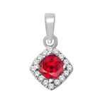 10kt White Gold Ruby & Diamond Necklace