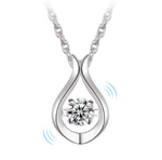 Sterling Silver Dancing Crystal Necklace
