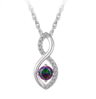 Sterling Silver Mystic Topaz Necklace