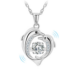 Sterling Silver Dancing Dolphin Necklace