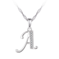 Sterling Silver Initial Necklace - you choose