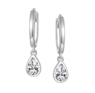 Sterling Silver Crystal Drop Earrings