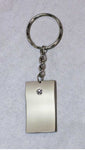 Zirconia Accent Key Chain - ENGRAVABLE