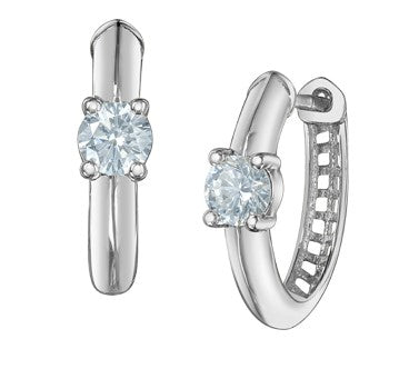 Lab Grown Diamond Hoop Earrings .40ct tw