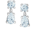 Lab Grown Diamond Dangle Earrings .76ct tw