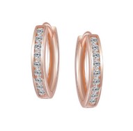 Sterling Silver Zirconia Hoop Earrings