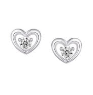 Sterling Silver Heart Stud Earrings