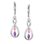 Sterling Silver Infinity Zirconia Earrings