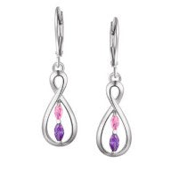 Sterling Silver Infinity Zirconia Earrings